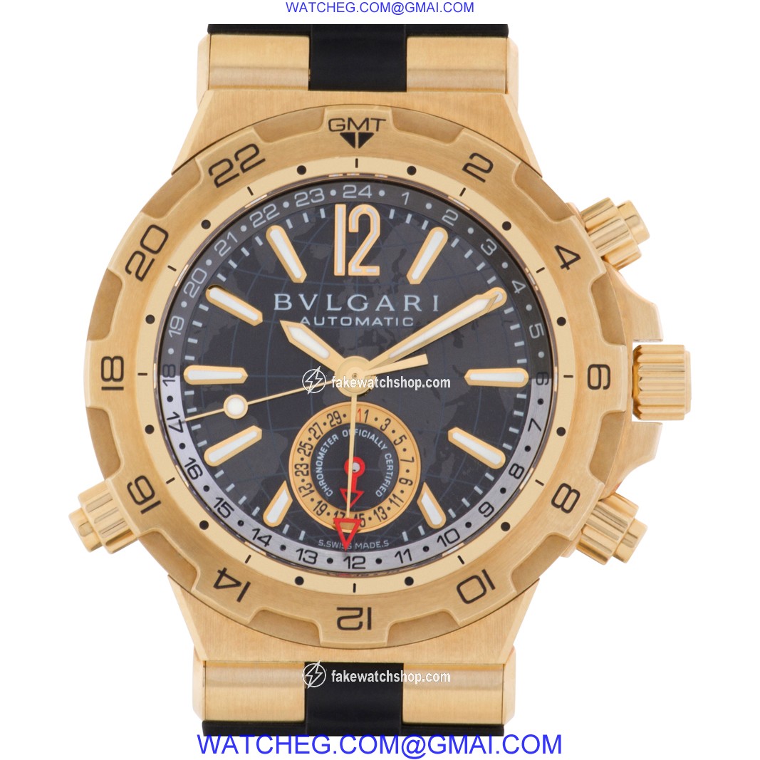 Bvlgari DP 42 G GMT Diagono Automatic Male 18k yellow gold