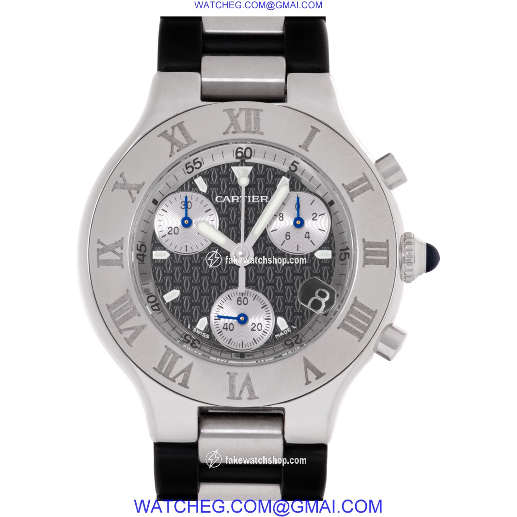 Cartier w10125U2 Chronoscaph 21 Quartz Unisex Stainless Steel