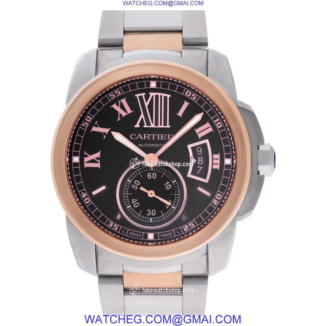 Cartier W7100050 Calibre Automatic Male 18k rose gold & stainless steel