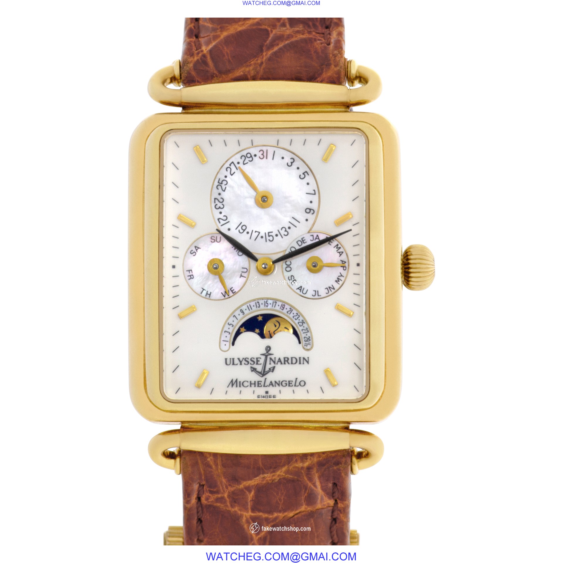 Ulysse Nardin 161.42 Michelango Automatic Male 18k yellow gold