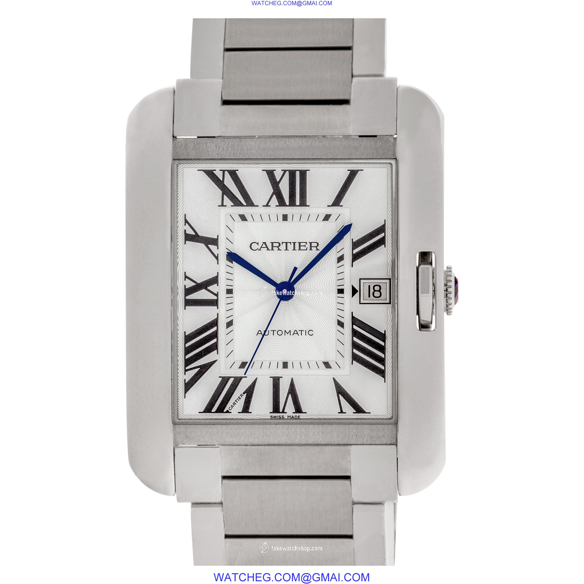 Cartier W5310008 Tank Anglaise XL Automatic Male Stainless Steel
