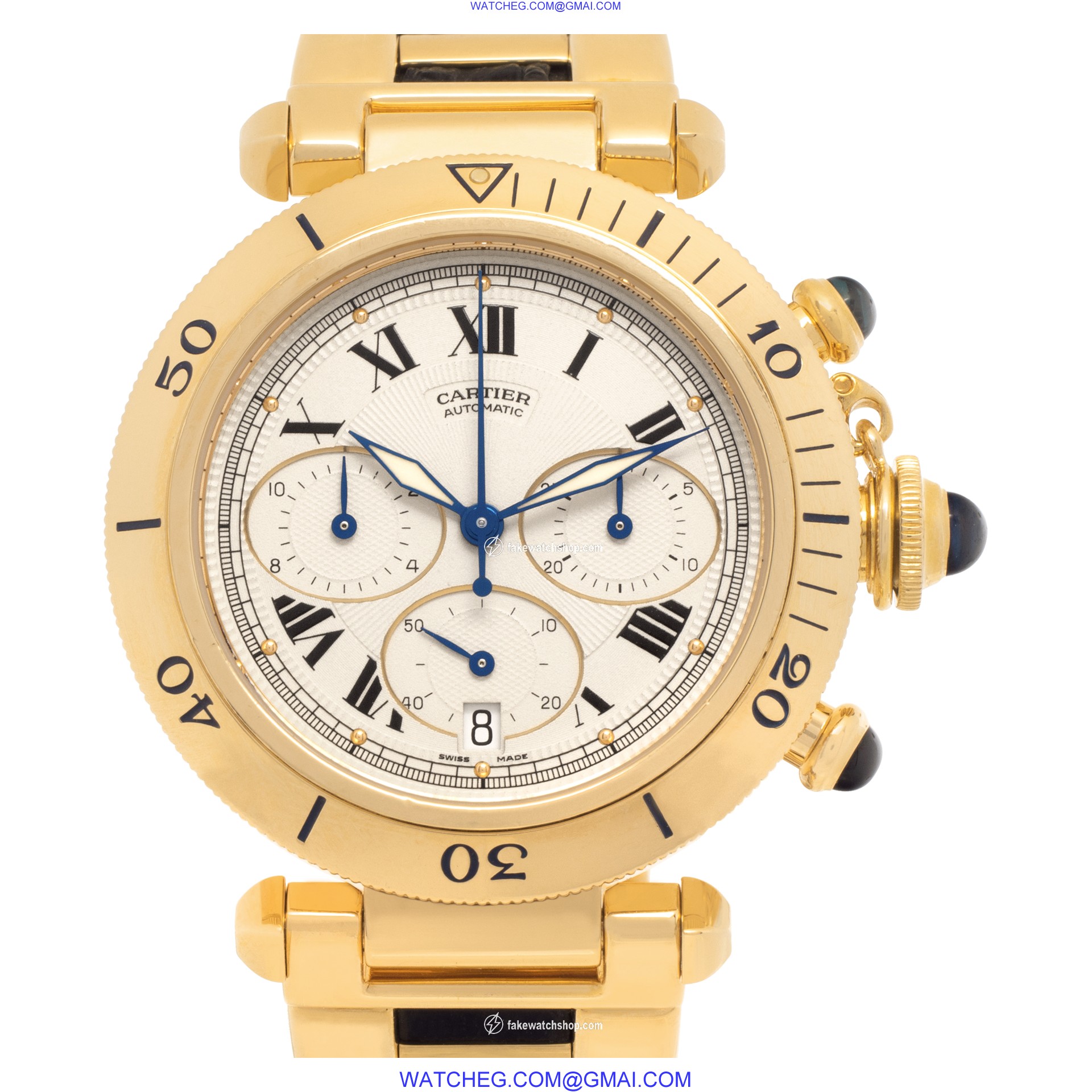 Cartier 2111 Pasha Chronograph Automatic Unisex 18k yellow gold