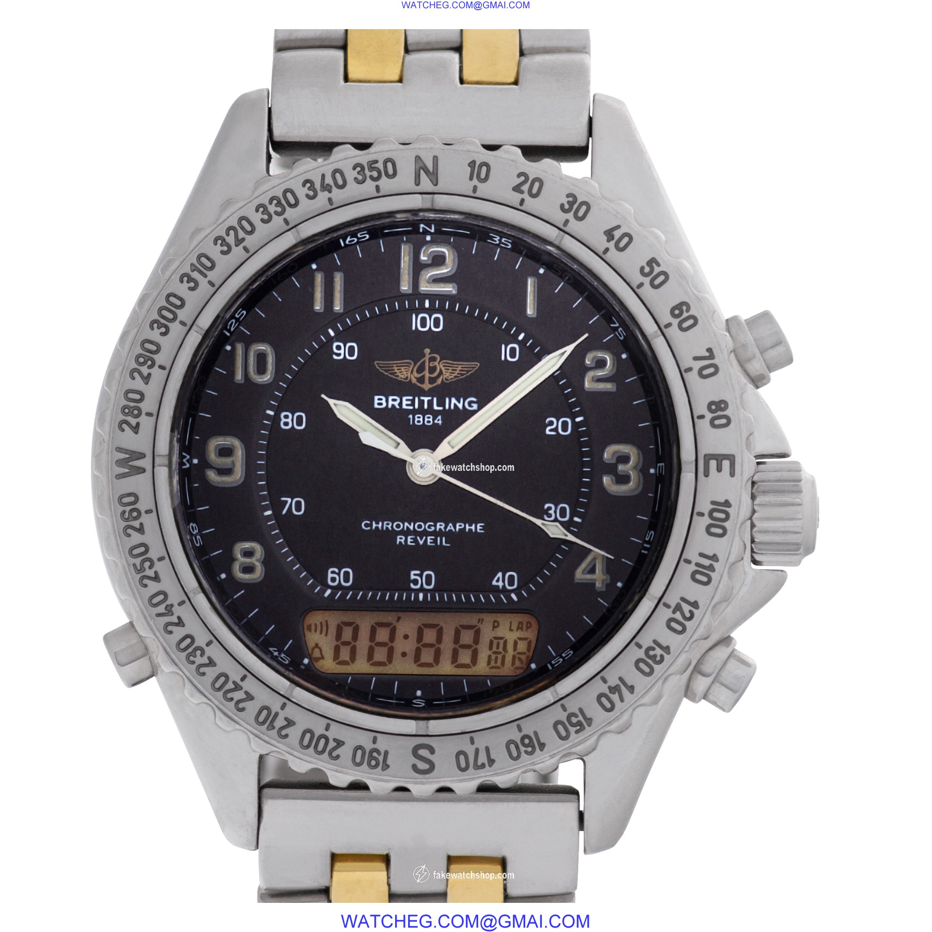 Breitling A51035 Reveil Quartz Male Stainless Steel