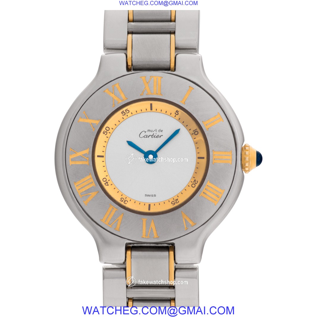 Cartier 1340 Must 21 Quartz Female 18k gold & Stainless Steel