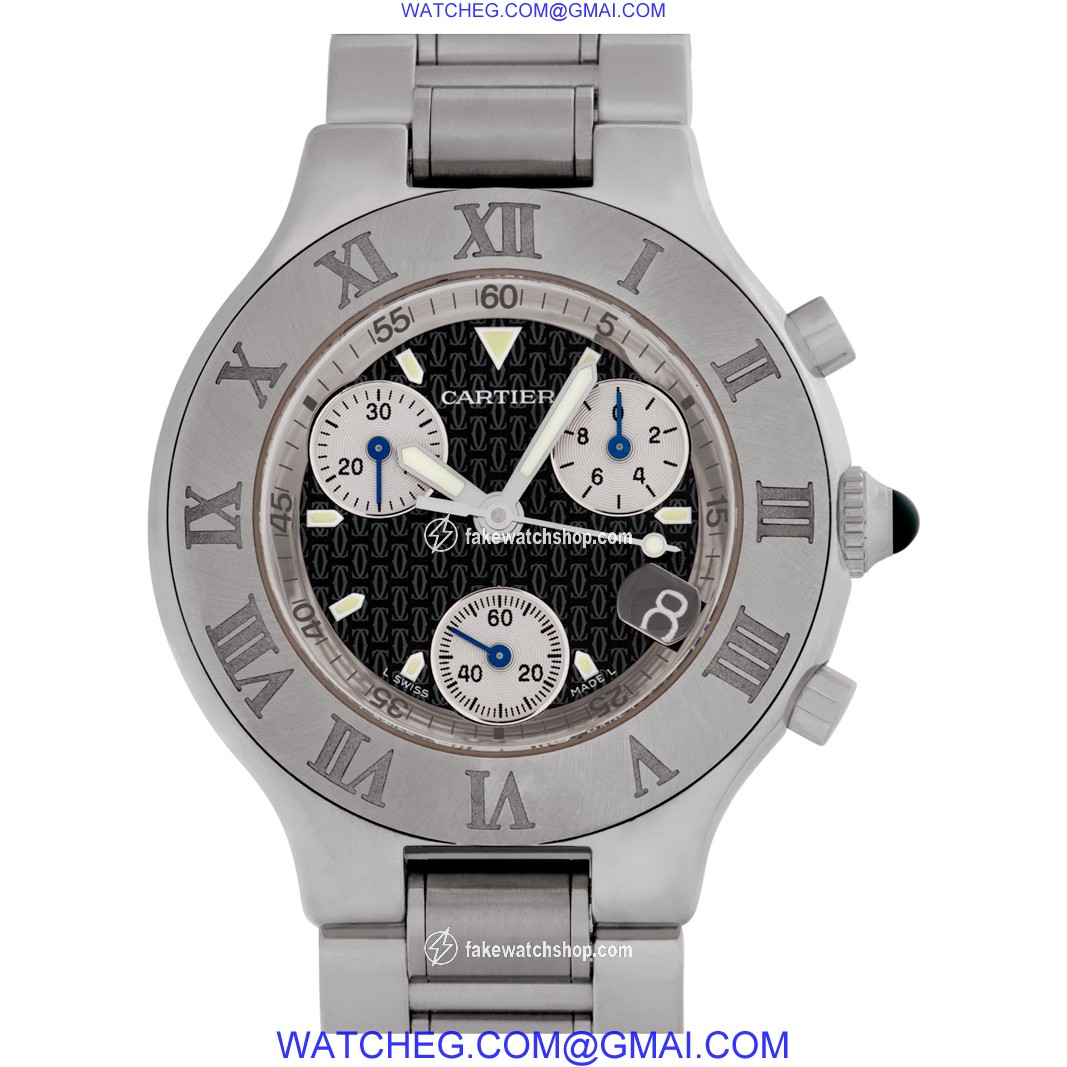 Cartier W10172T2 Chronoscaph 21 Quartz Unisex Stainless Steel