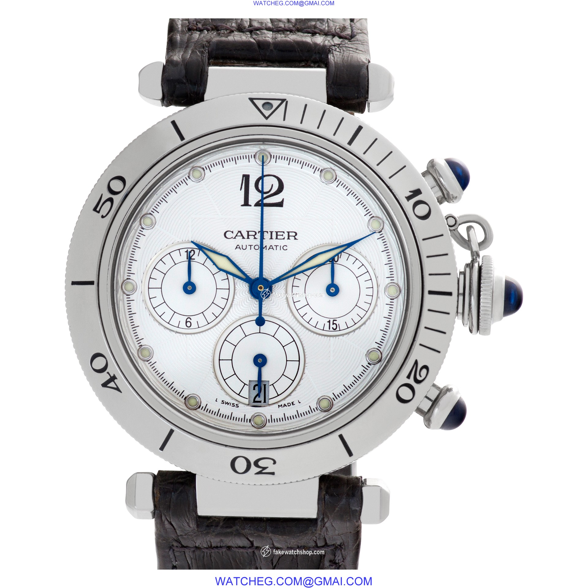 Cartier W31030H3 Pasha Chronograph Automatic Unisex Stainless Steel