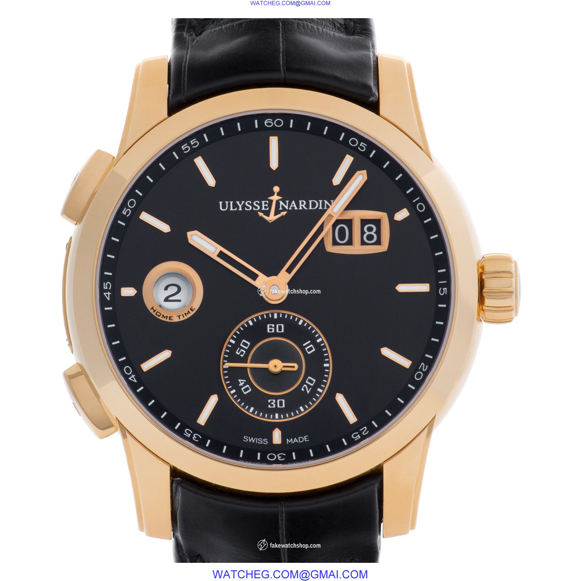Ulysse Nardin 3346-126/92 Dual Time Automatic Male 18k rose gold