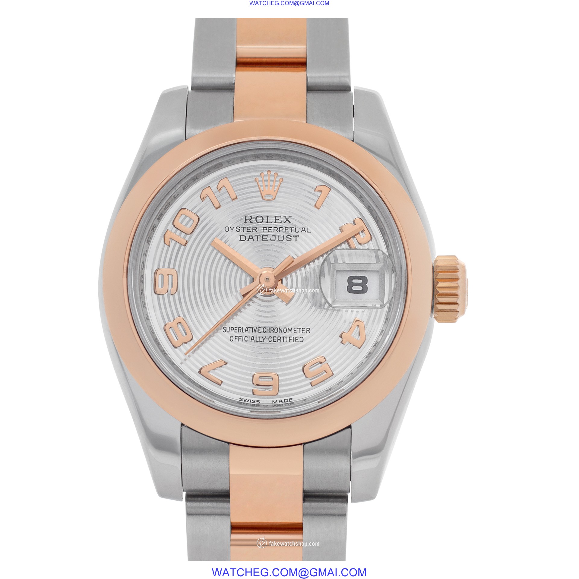 Rolex 179161 Datejust Automatic Female 18k rose gold & stainless steel