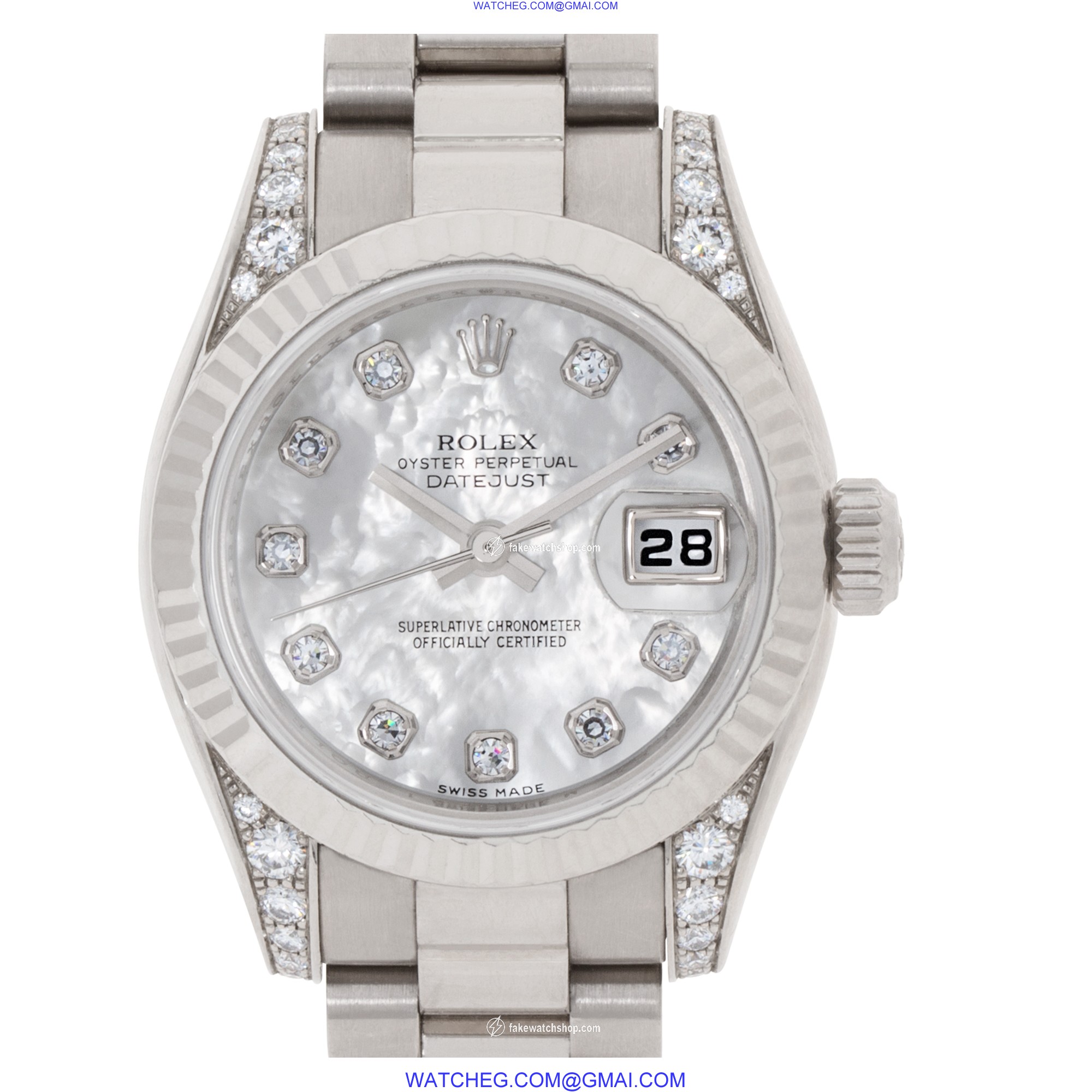 Rolex 179239 Datejust Automatic Female 18k White Gold