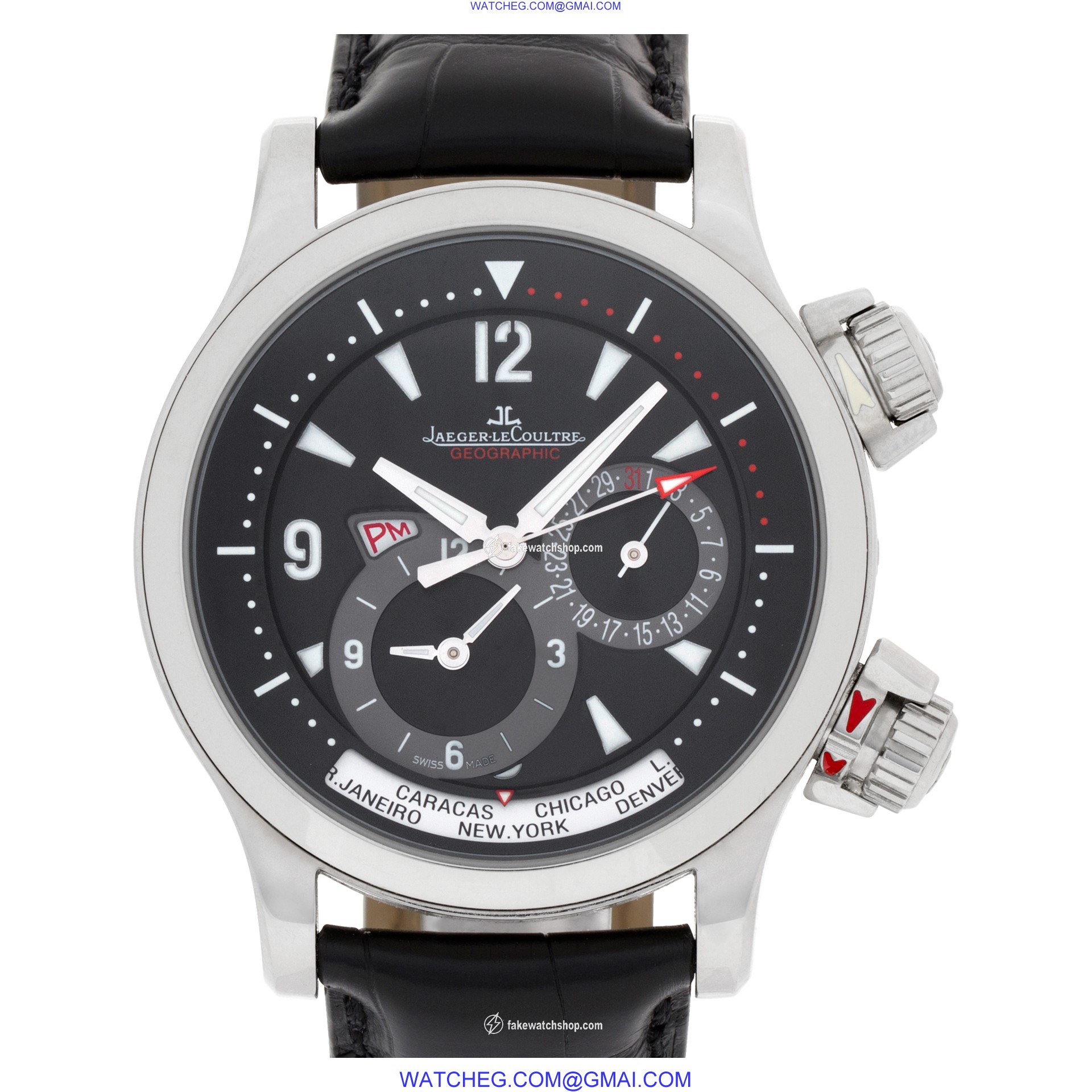 Jaeger LeCoultre 146.8.83 Geographic Automatic Male Stainless Steel