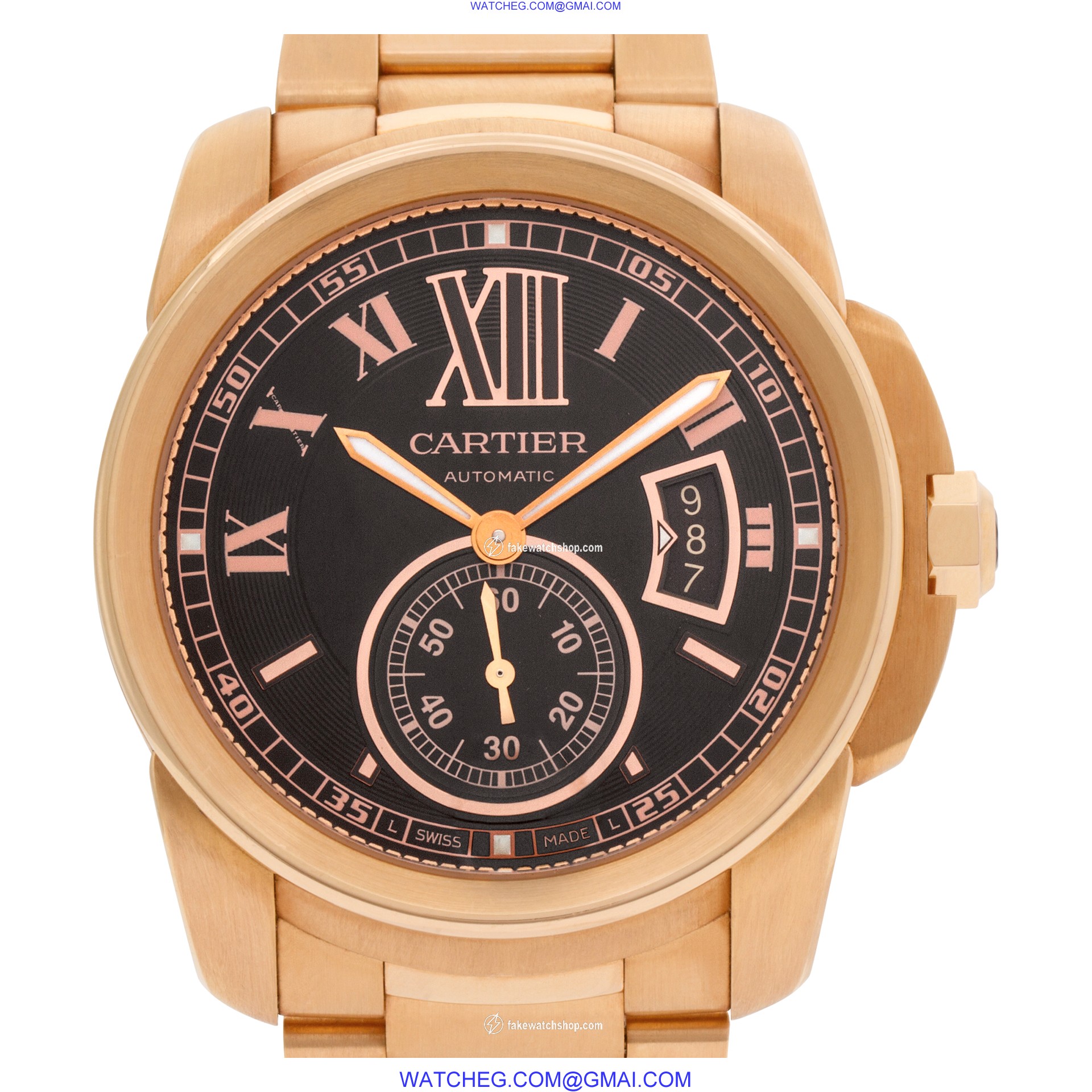 Cartier W7100040 Calibre Automatic Male 18k rose gold
