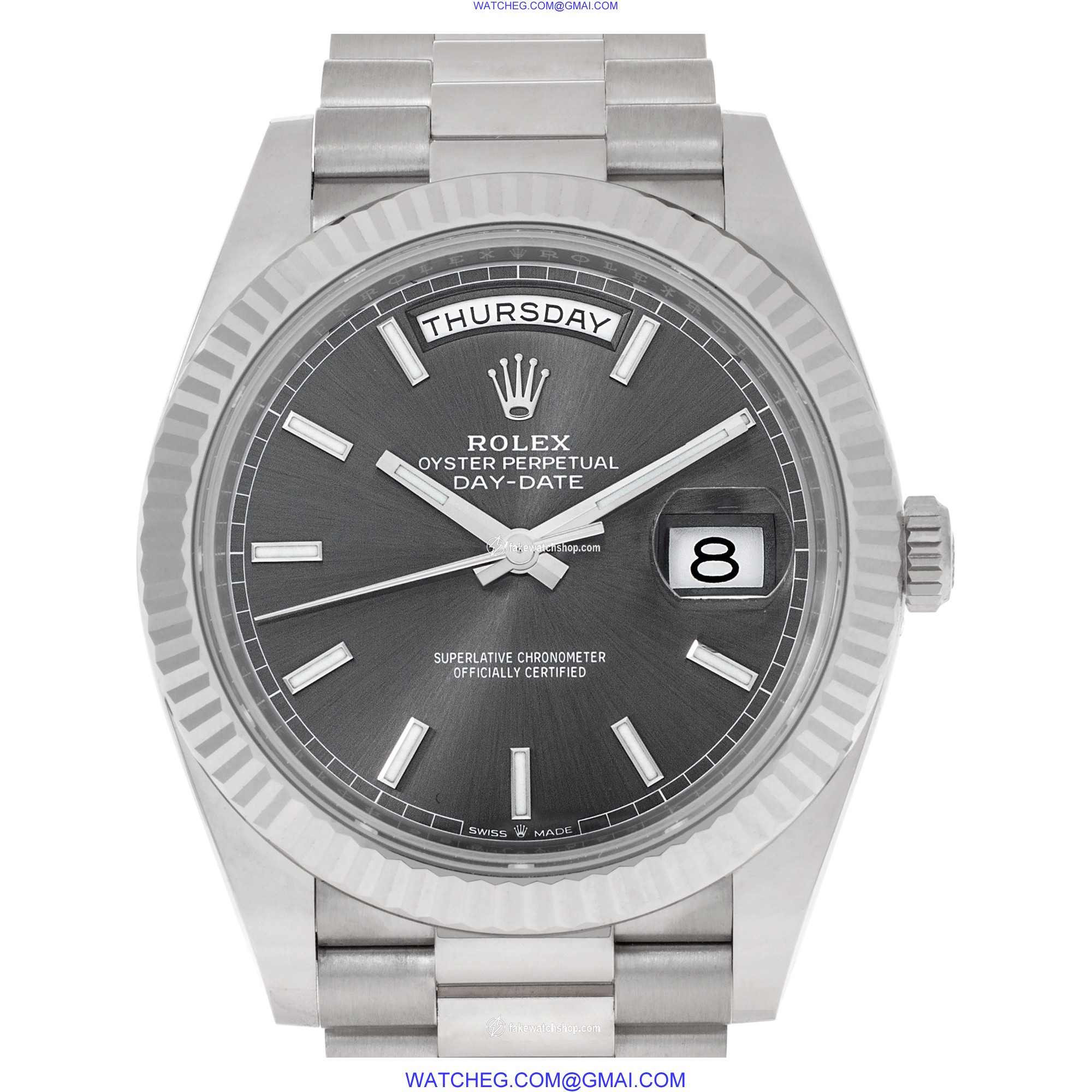 Rolex 228239 Day-Date 40 Automatic Male 18k White Gold