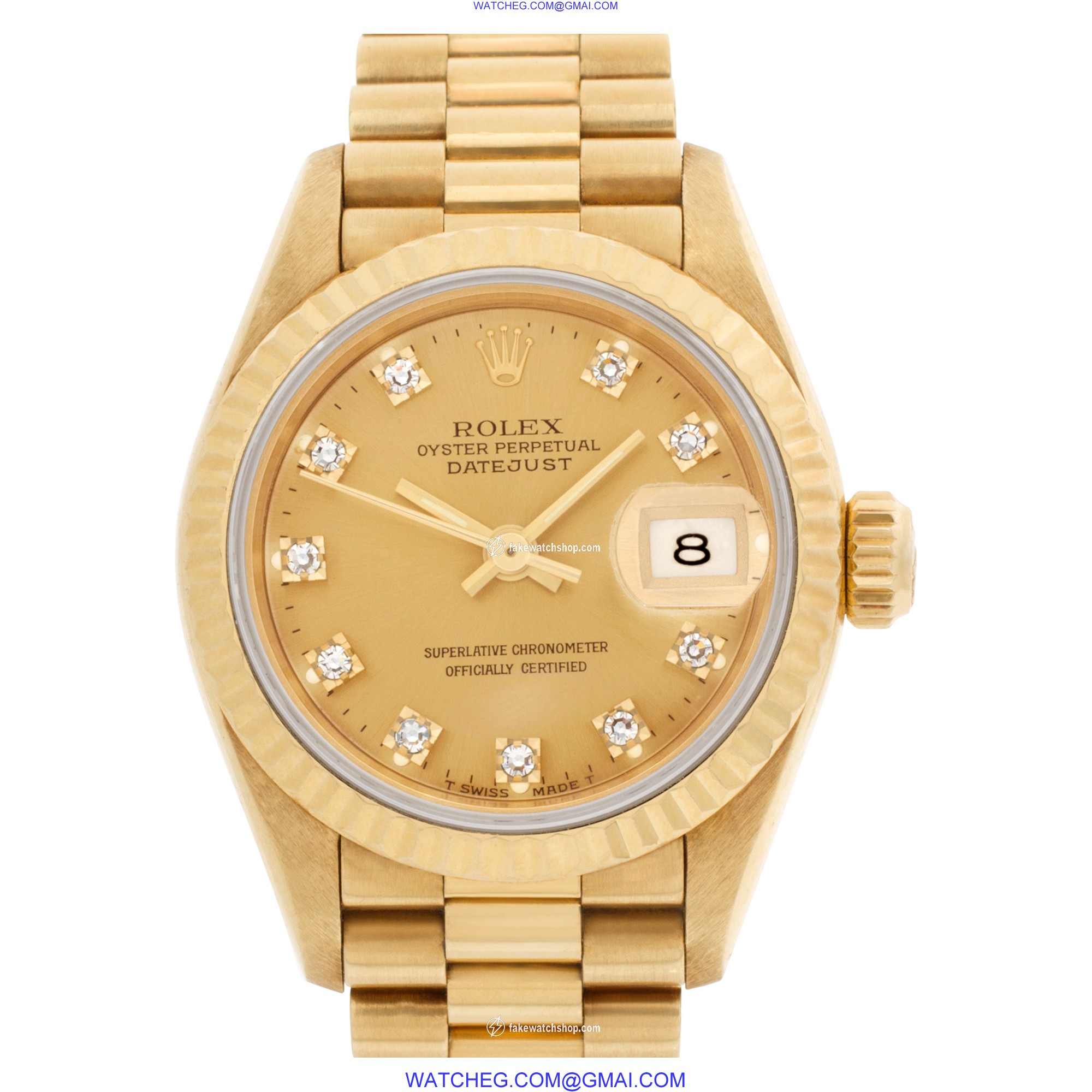 Rolex 69178 Datejust Automatic Female 18k Yellow Gold