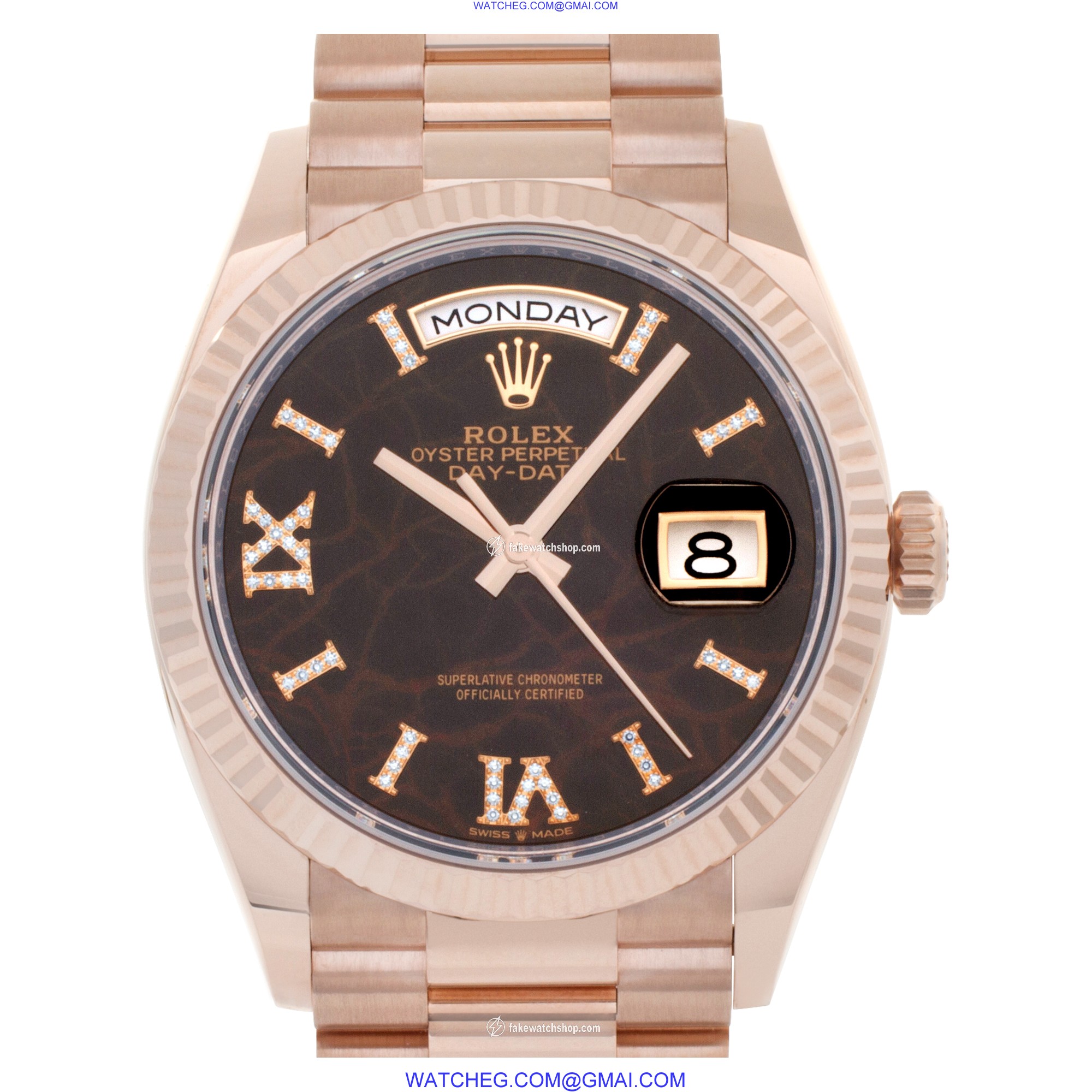 Rolex 128235 Day-Date Automatic Unisex 18k rose gold