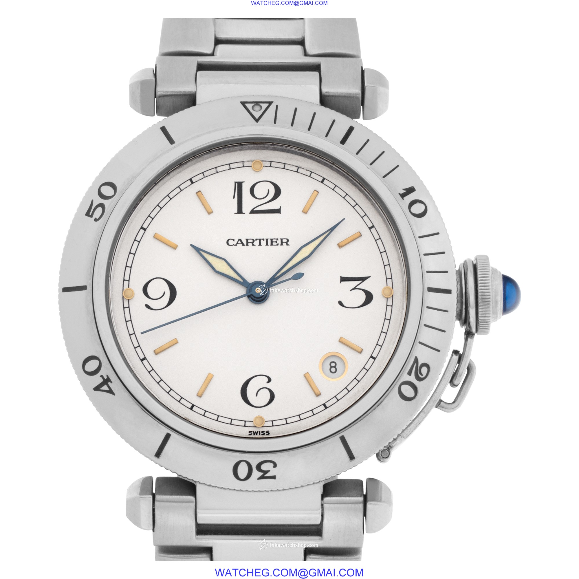 Cartier W3104H3 Pasha 38mm Automatic Male Stainless Steel