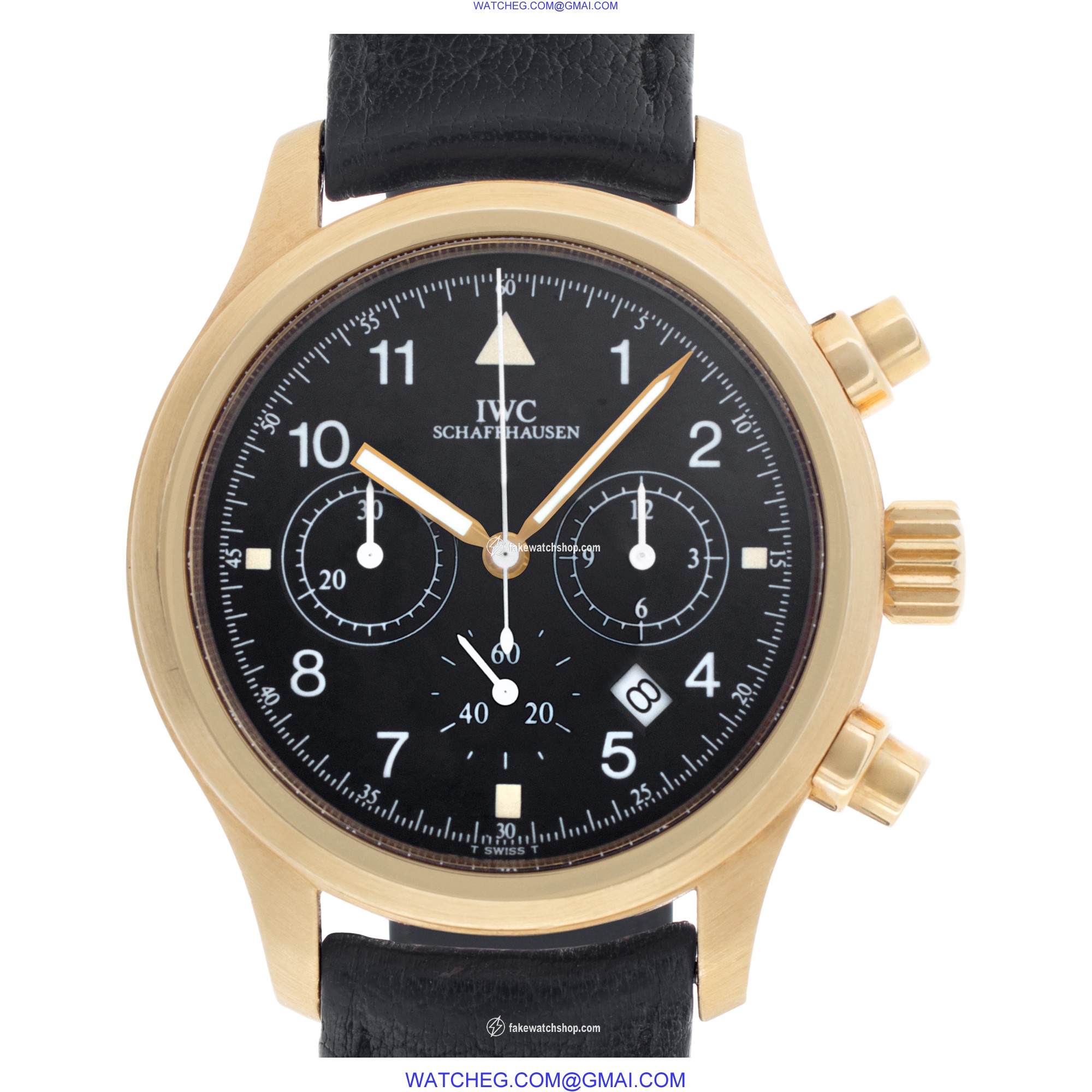 IWC 3741 Pilot Quartz Male 18k yellow gold