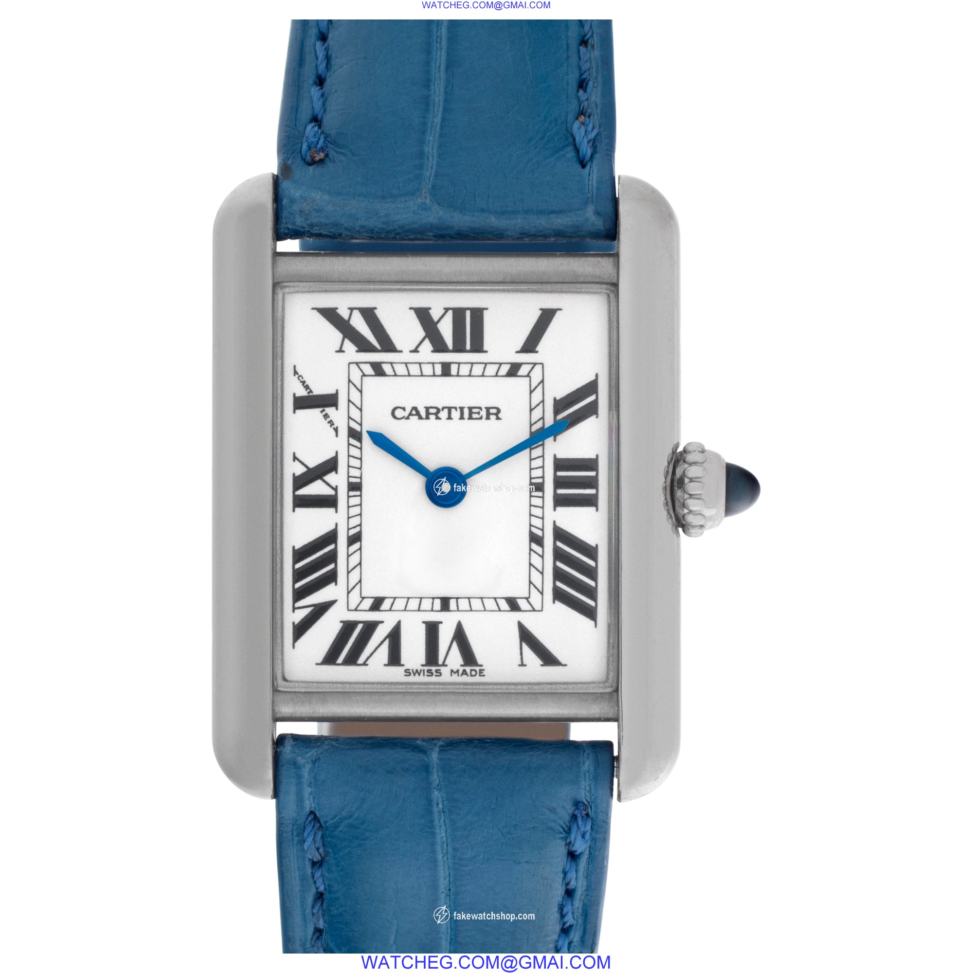 Cartier W1541056 Tank Louis Quartz Female 18k White Gold