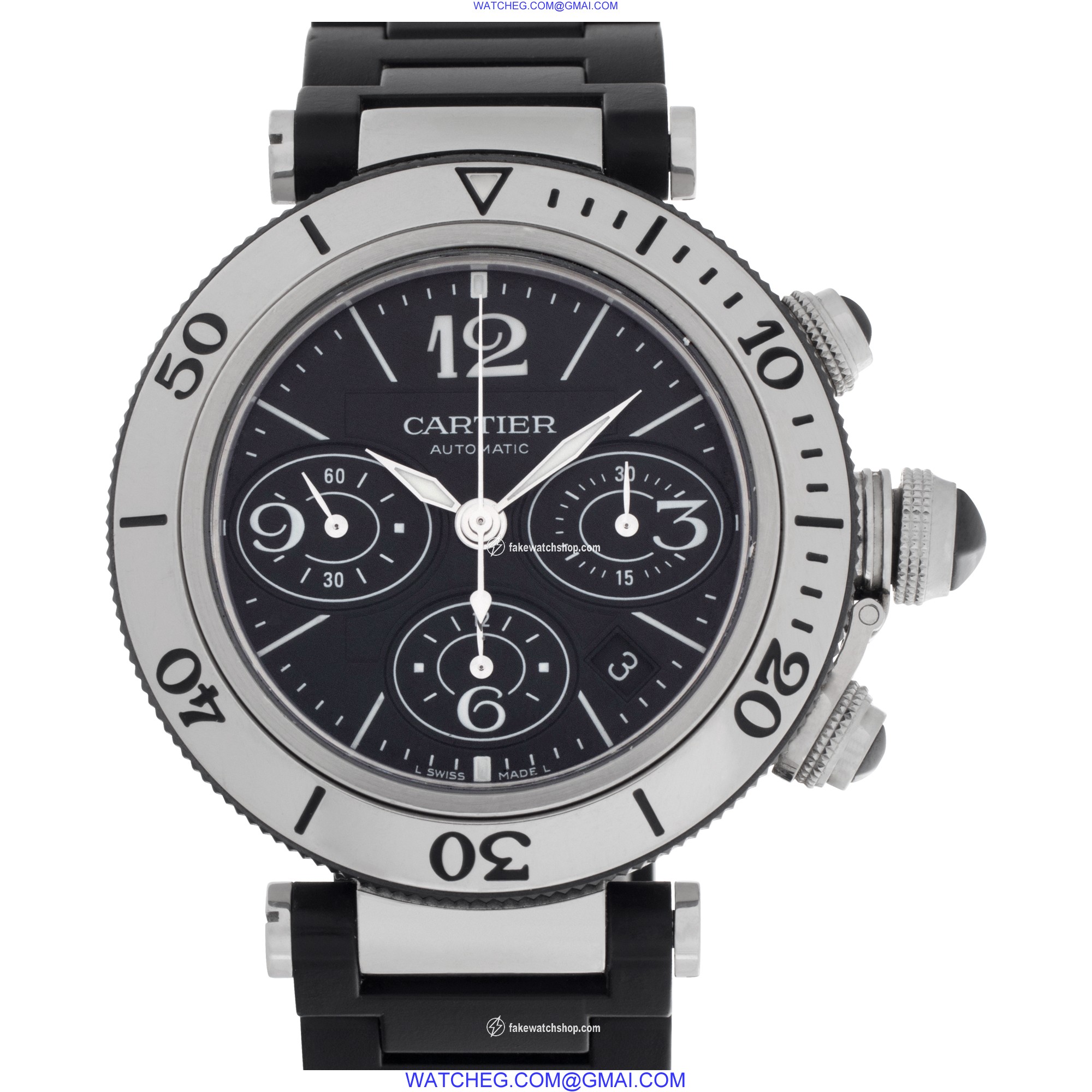 Cartier w10198U2 Pasha Automatic Male Stainless Steel