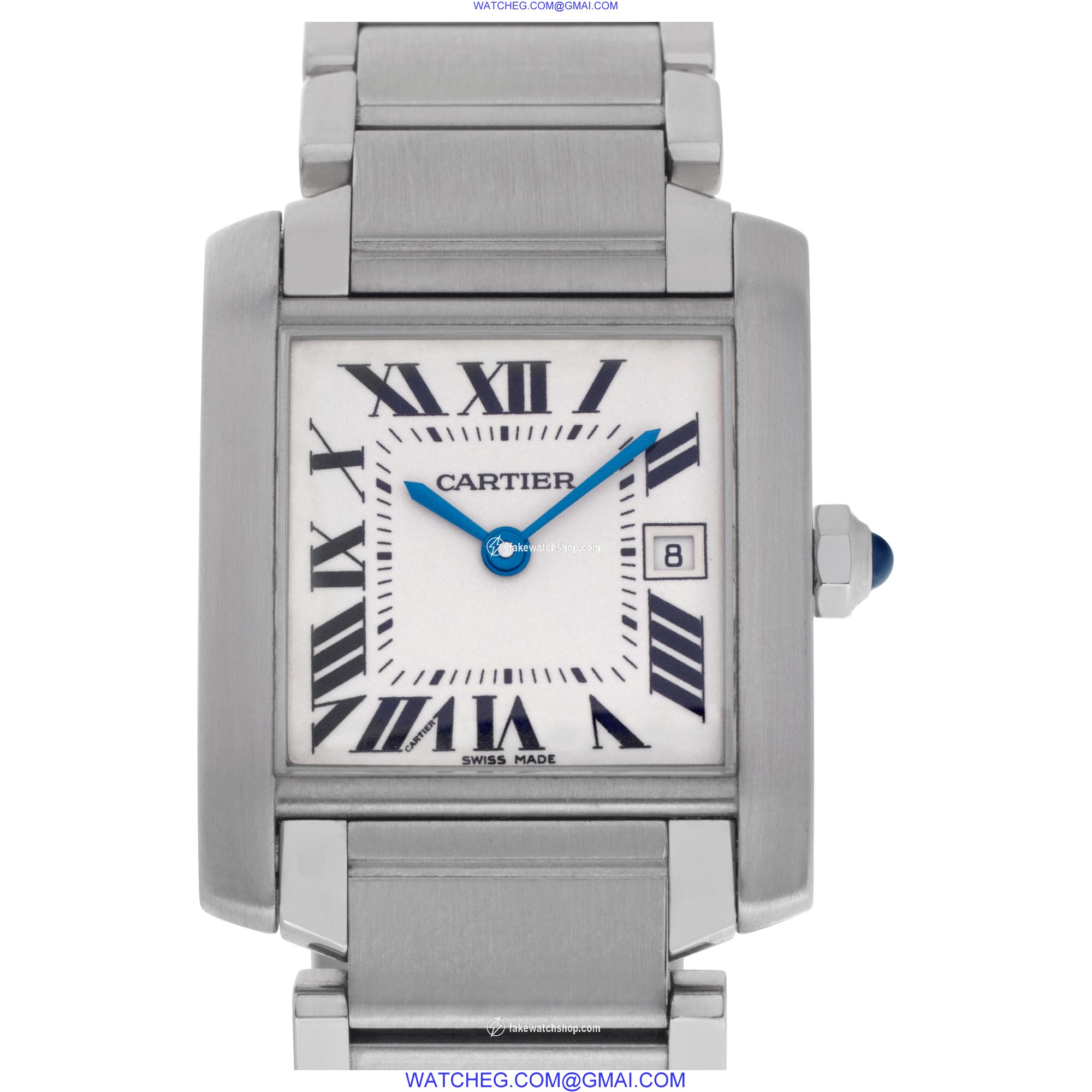 Cartier W51011Q3 Tank Francaise Quartz Male Stainless Steel
