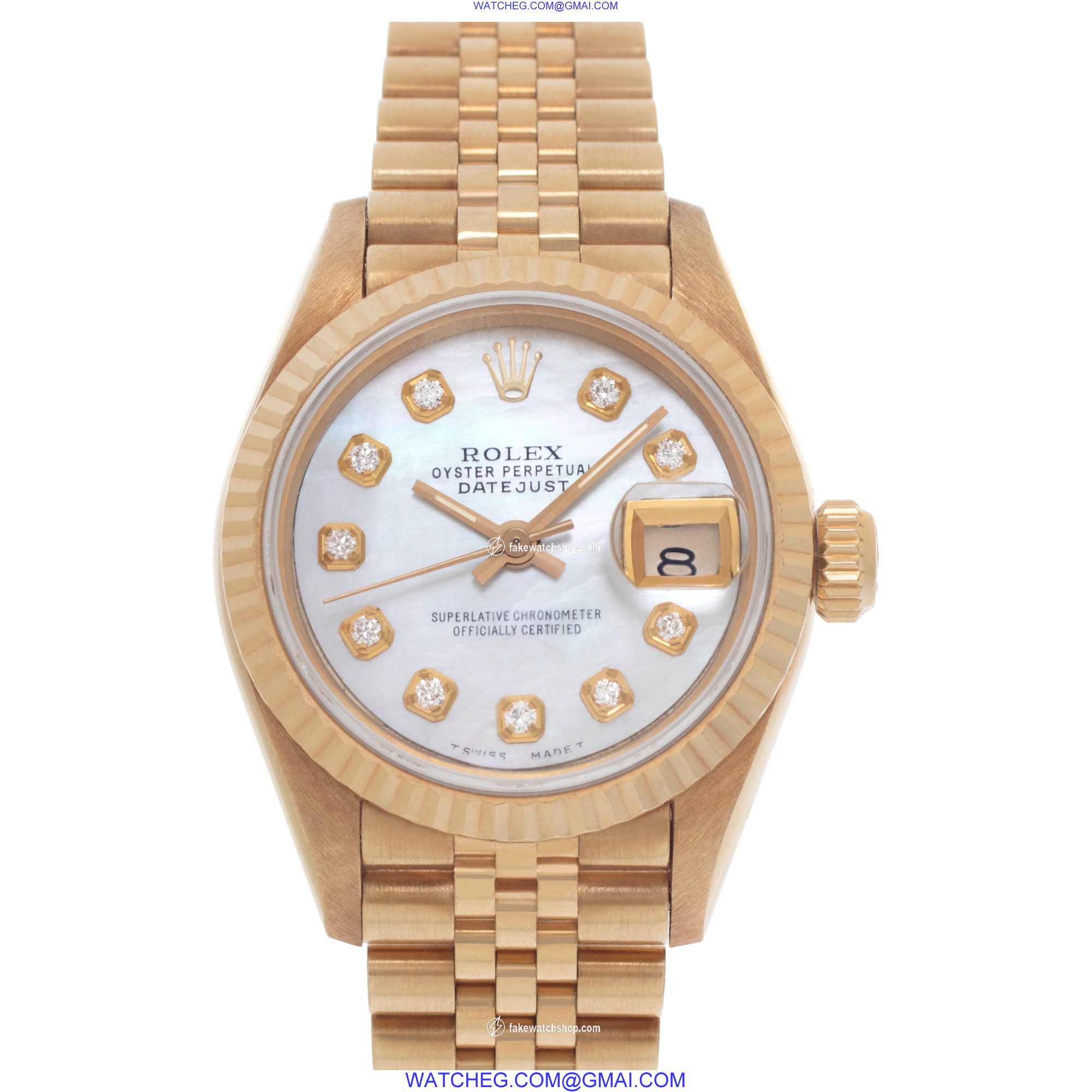 Rolex 69178 Datejust Automatic Female 18k Yellow Gold