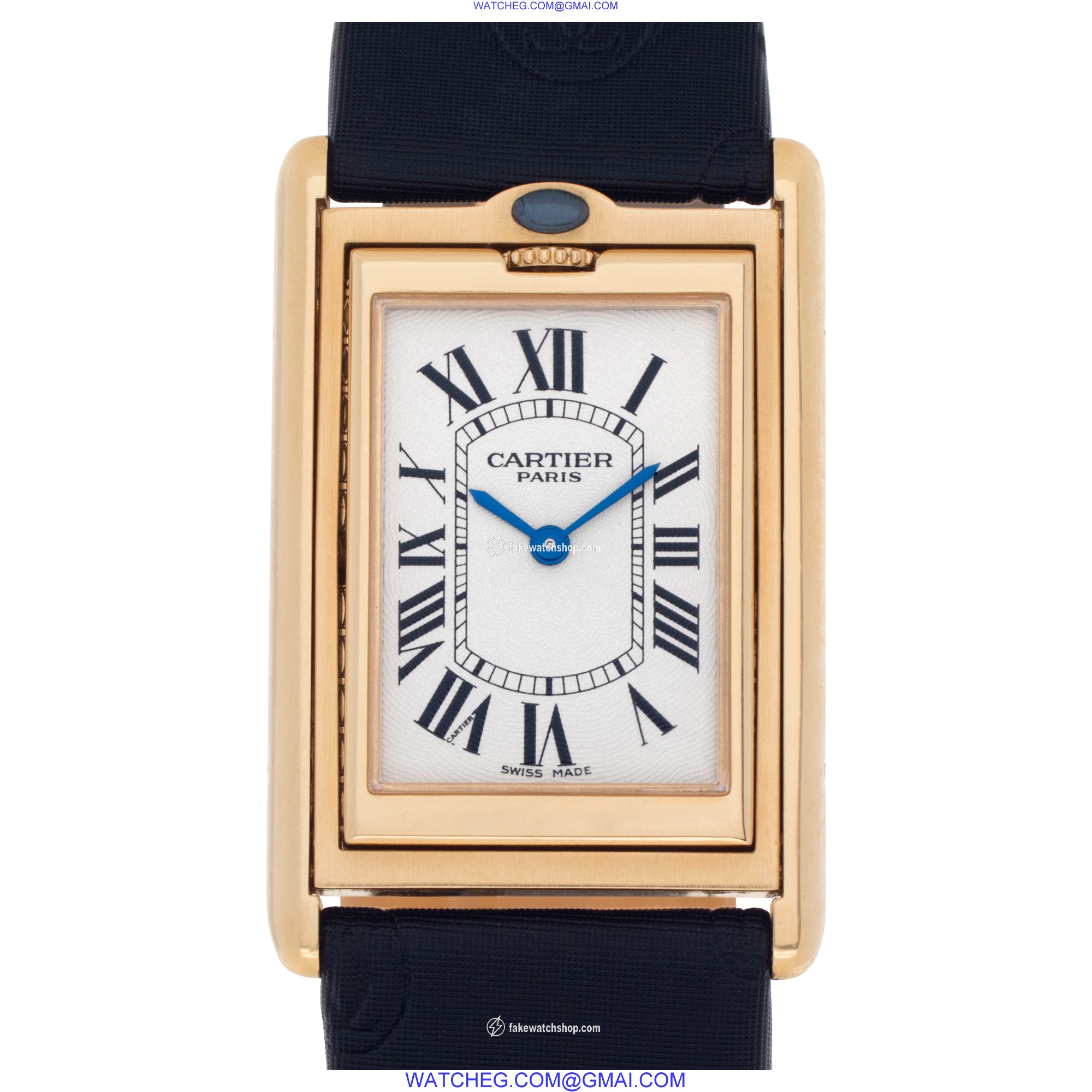 Cartier 2391 Basculante Manual Male 18k yellow gold