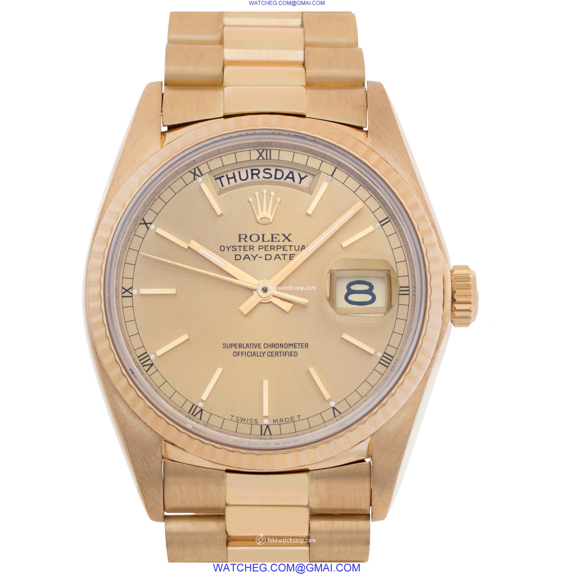 Rolex 18038 Day-Date Automatic Male 18k Yellow Gold