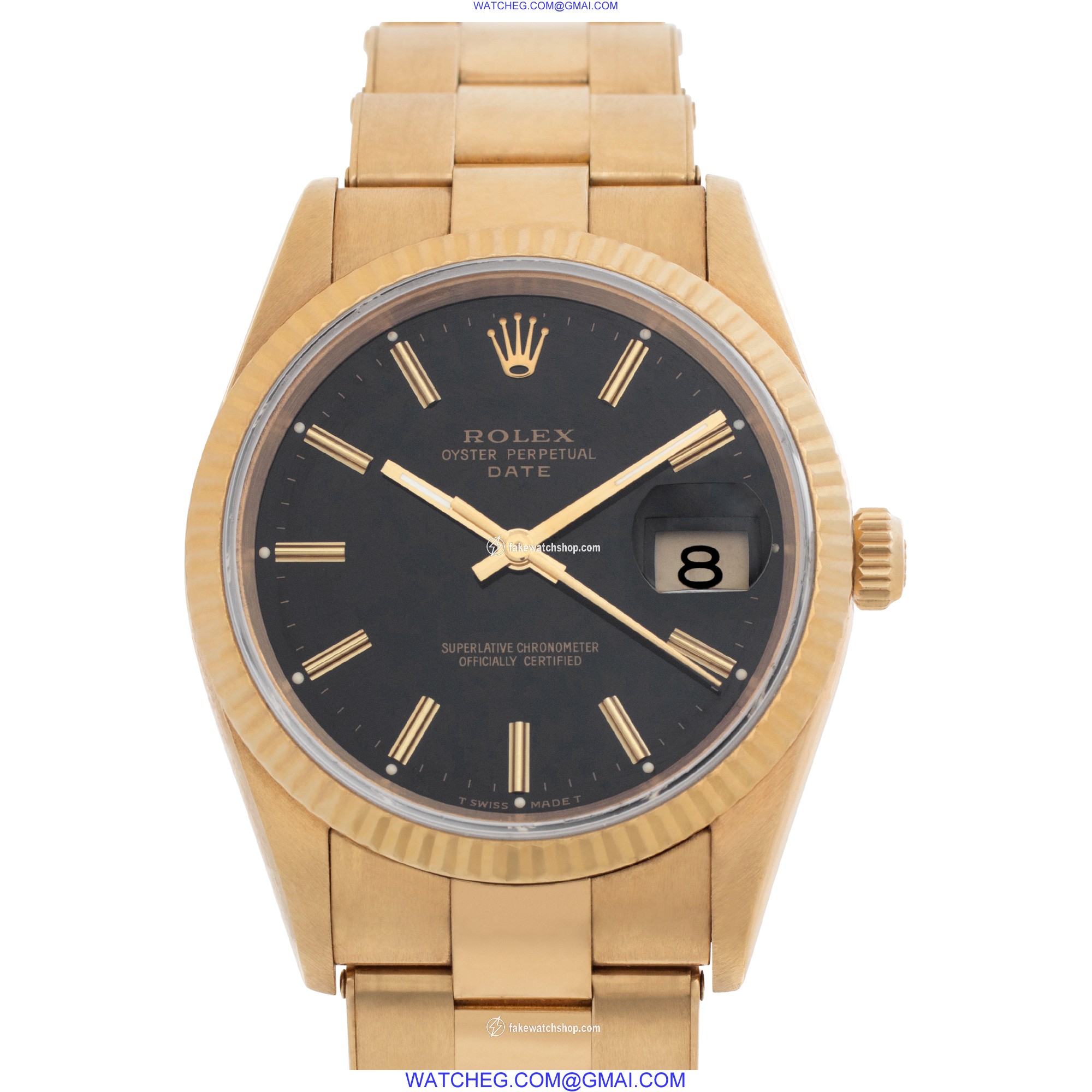 Rolex 15238 Date Automatic Unisex 18k yellow gold