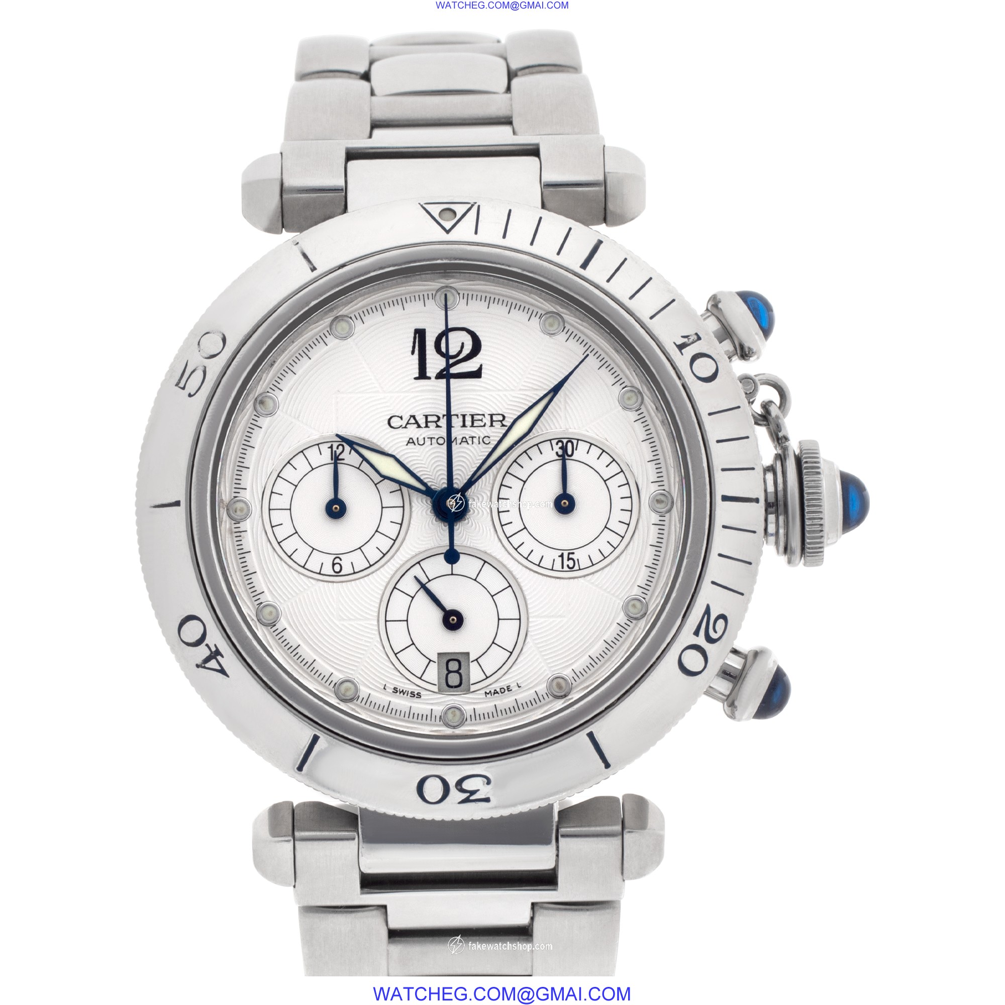 Cartier w31030h3 Pasha Chronograph Automatic Male Stainless Steel