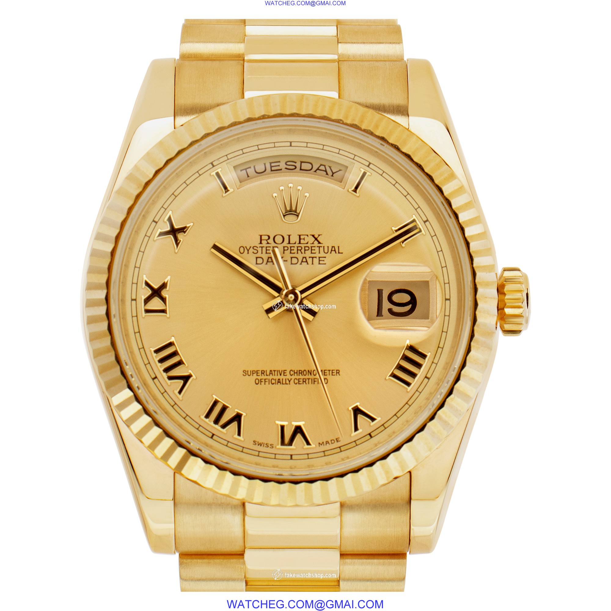 Rolex 118238 Day-Date Automatic Male 18k yellow gold