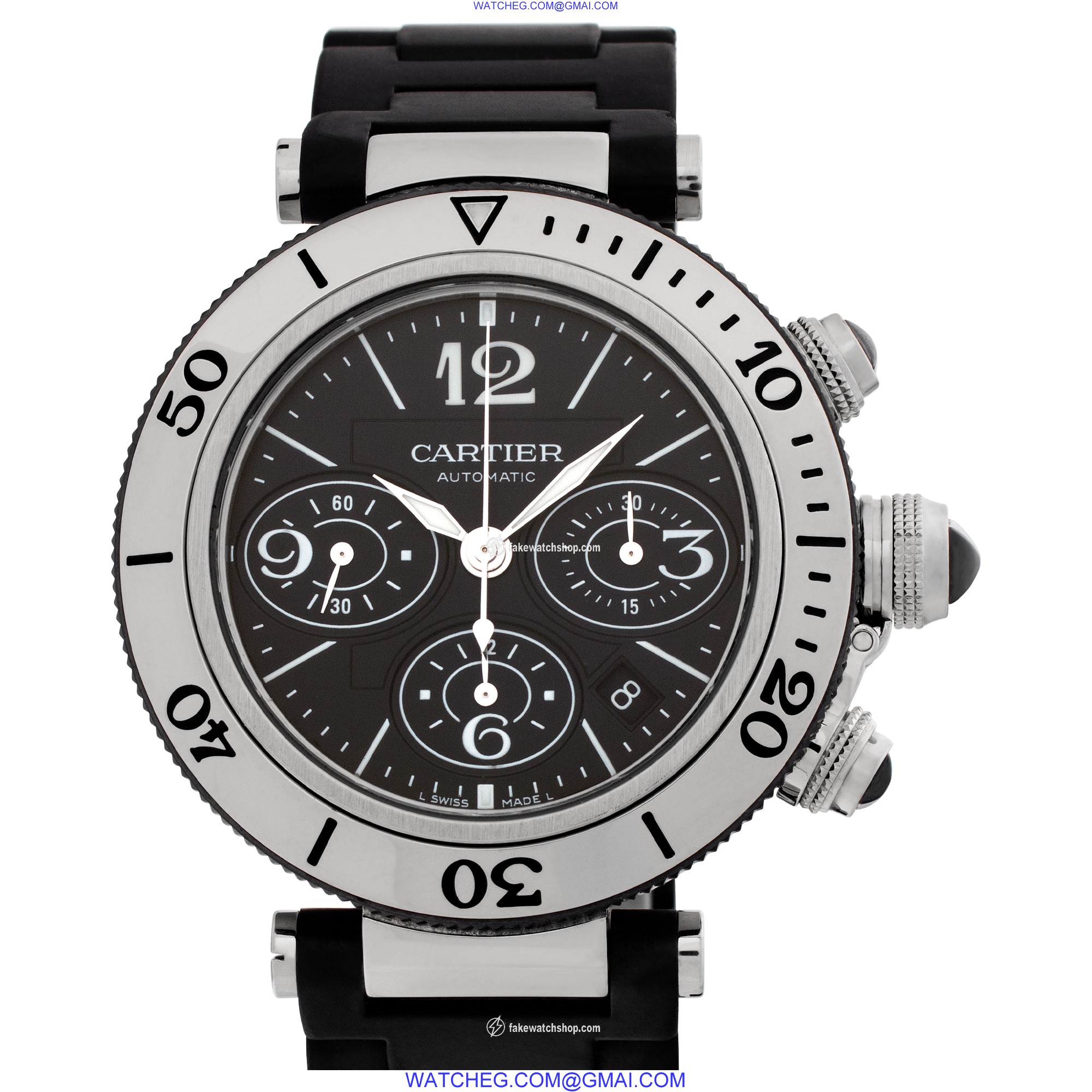 Cartier W31088U2 Pasha Seatimer Chrono Automatic Male Stainless Steel