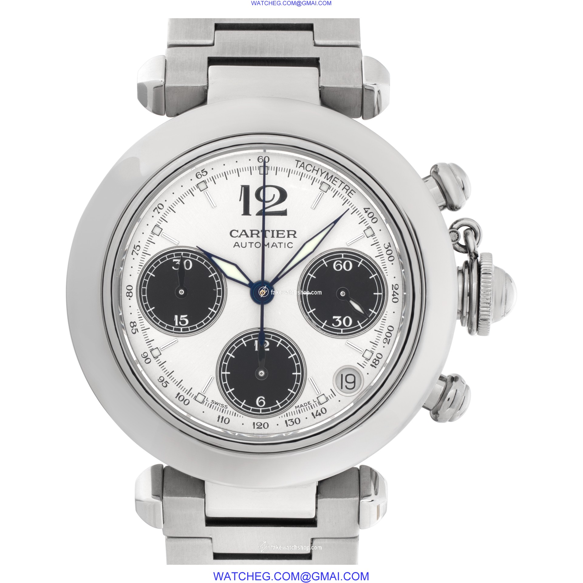 Cartier W31048M7 Pasha Automatic Male Stainless Steel