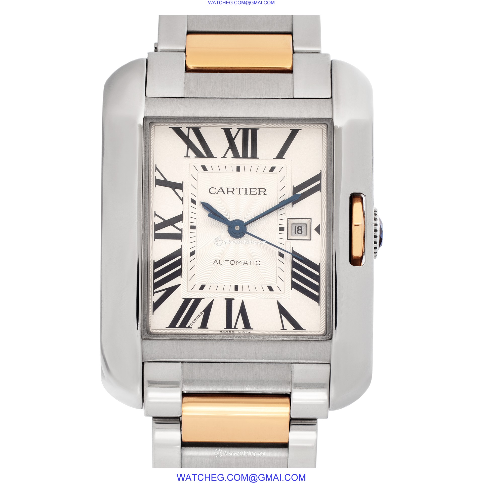 Cartier W5310037 Tank Anglaise Automatic Unisex stainless steel & rose gold