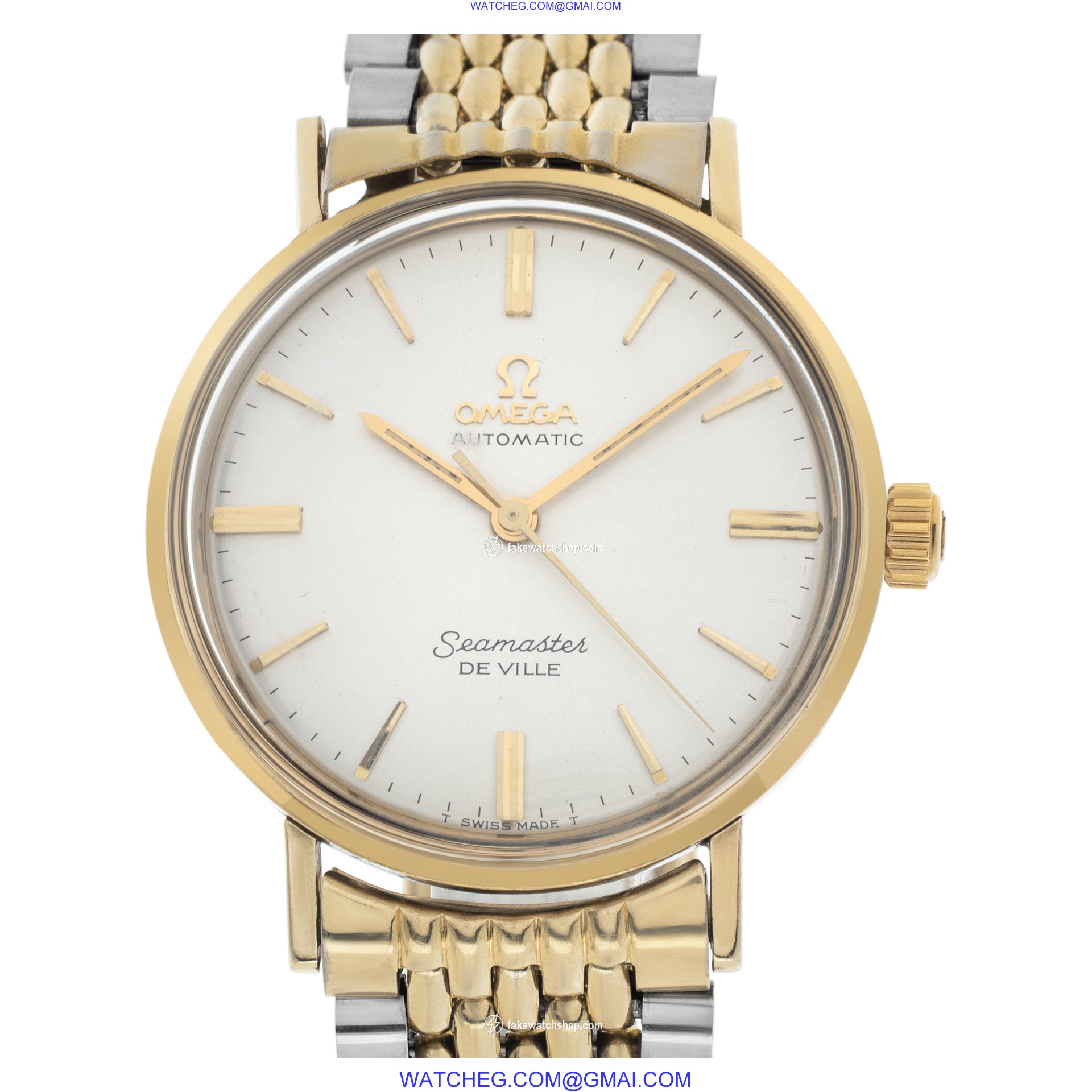 Omega KM6068 Seamaster Automatic Unisex Stainless Steel & Gold Plated