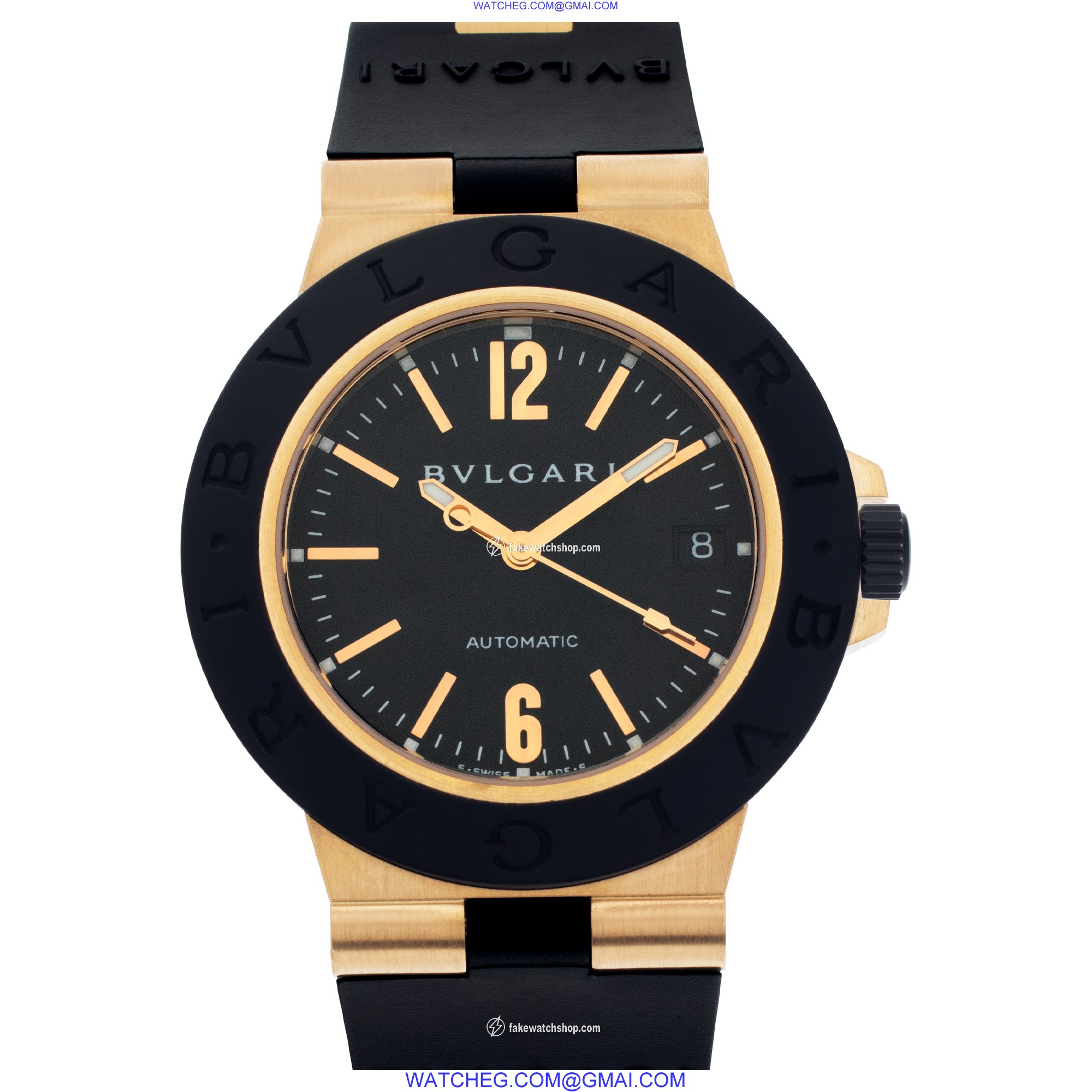 Bvlgari AL38G Diagono Automatic Male 18k yellow gold