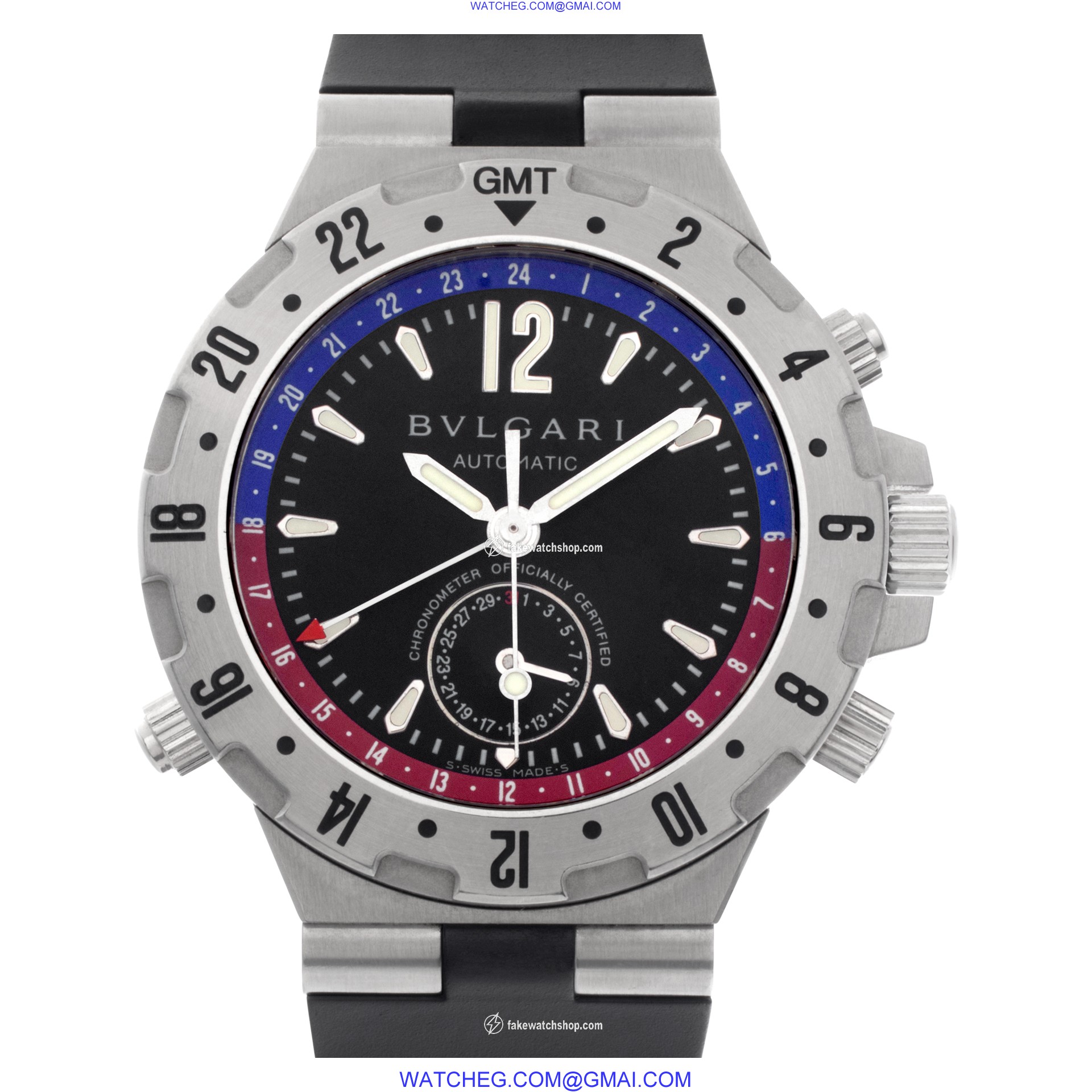 Bvlgari gmt40s Diagono Automatic Male Stainless Steel