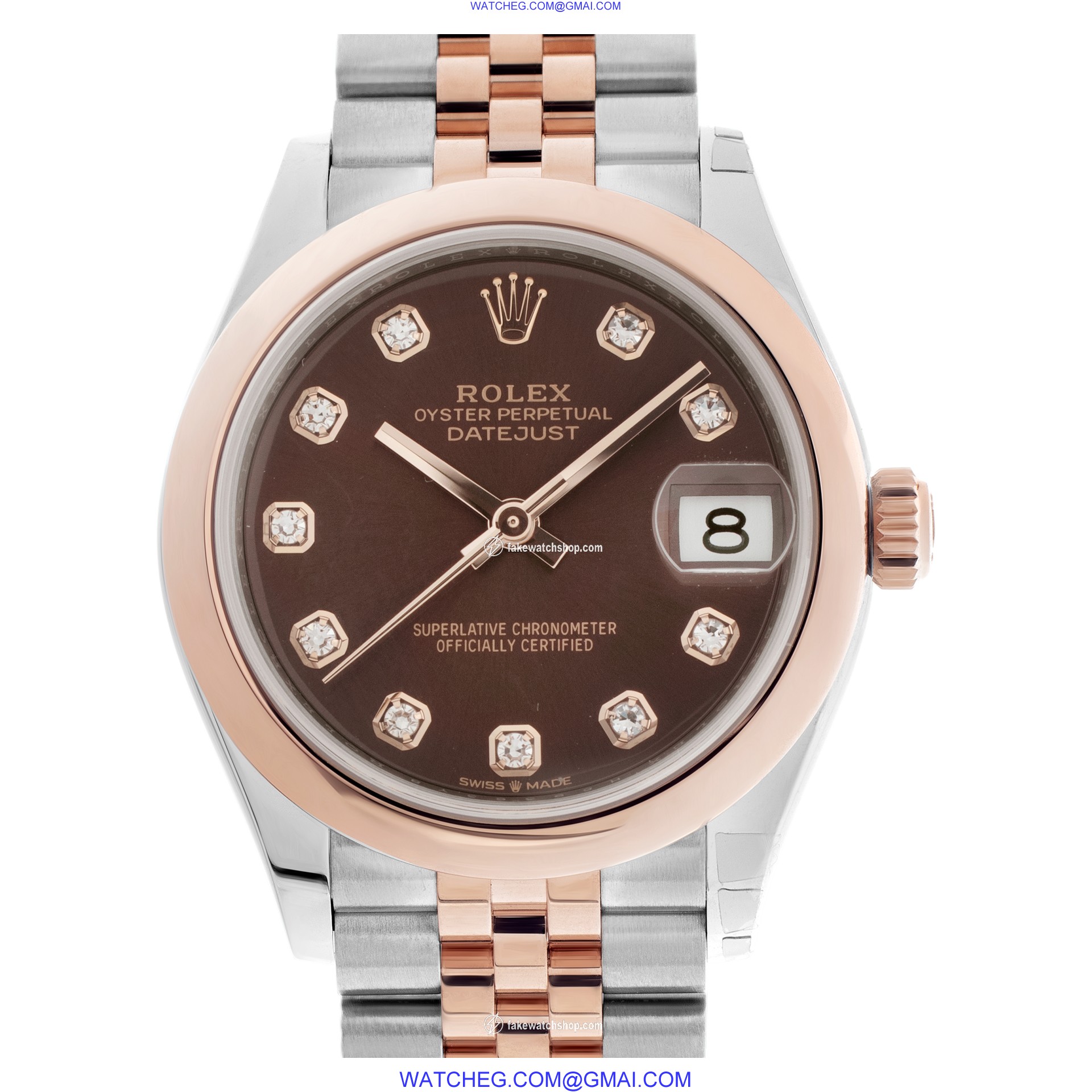 Rolex 278241 Datejust Automatic Female 18k rose gold & stainless steel