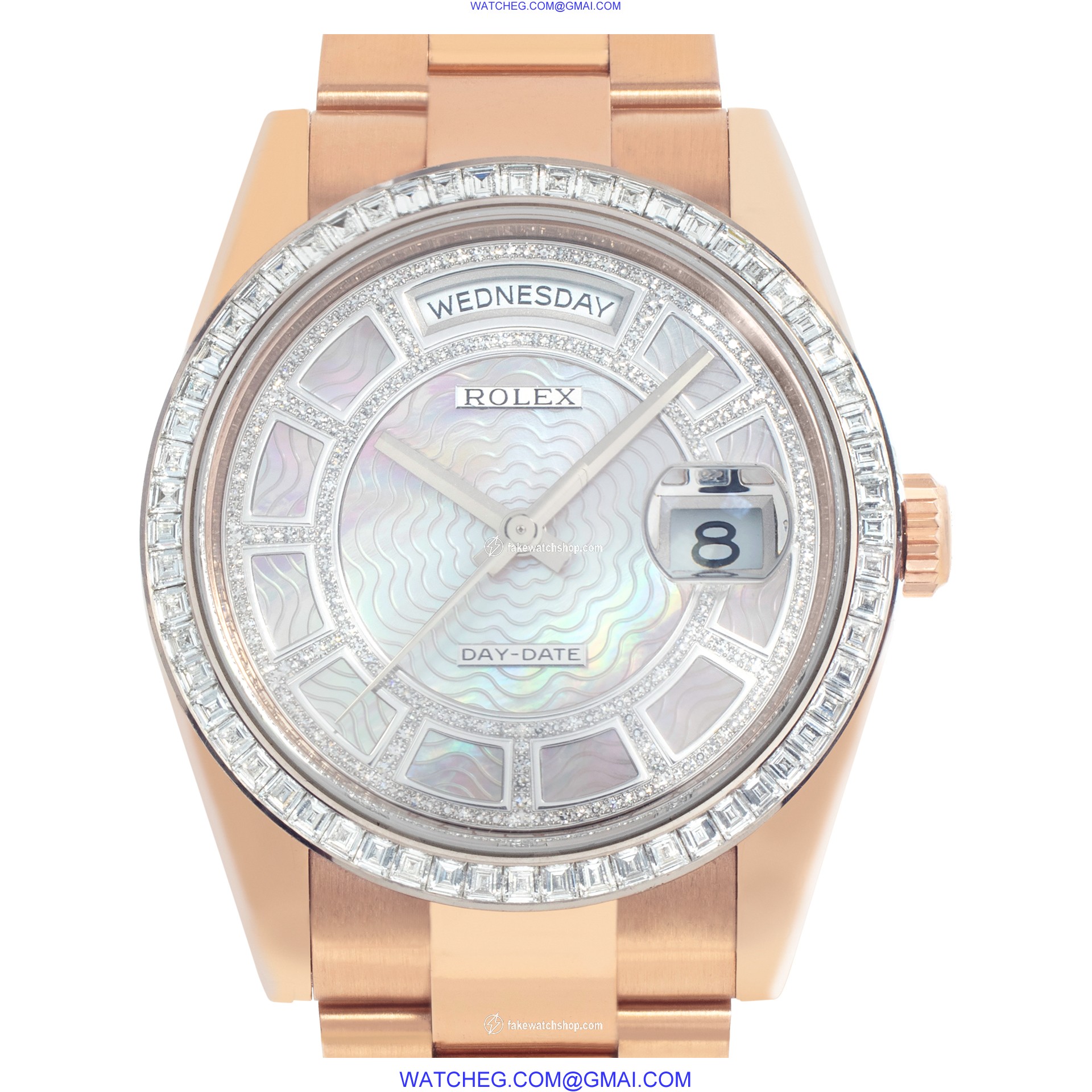 Rolex 118395BR Day-Date Automatic Unisex 18k rose gold