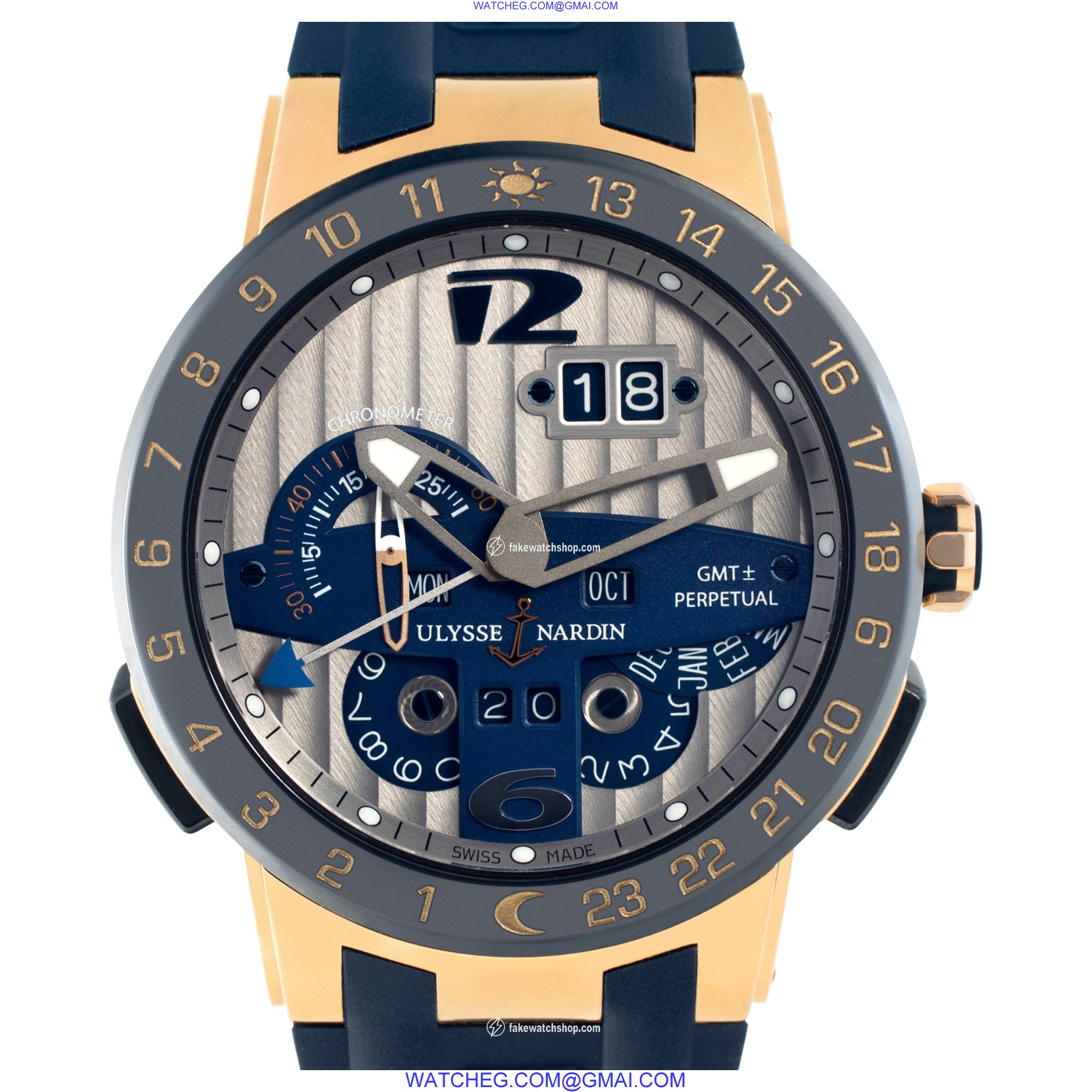 Ulysse Nardin 326-00 El Toro GMT Perpetual Automatic Male 18k yellow gold