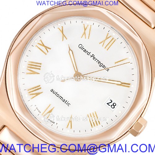 Girard Perregaux 8010 Laureato Automatic Male 18k rose gold 2