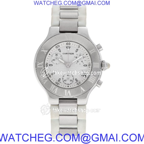 Cartier W10184U2 Chronoscaph 21 Quartz Unisex Stainless Steel 2
