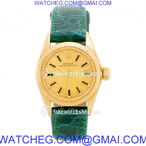Rolex 6719 Oyster Perpetual Automatic Female 18k yellow gold 2