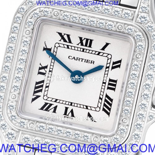 Cartier 1660 Panthere Quartz Female 18k White Gold 2