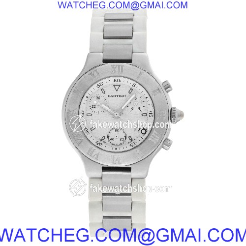 Cartier w10184U2 Chronoscaph 21 Quartz Unisex Stainless Steel 2