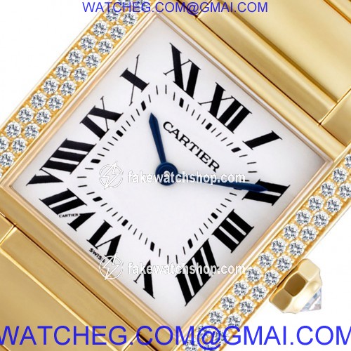 Cartier CRWE1001R8 Tank Francaise Quartz Unisex 18k yellow gold 2