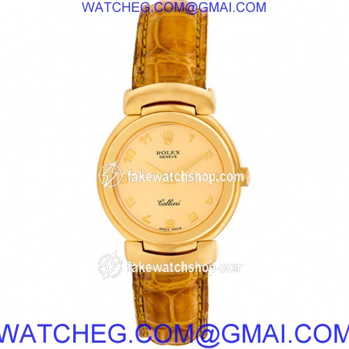 Rolex 6621 Cellini Quartz Female 18k yellow gold 2