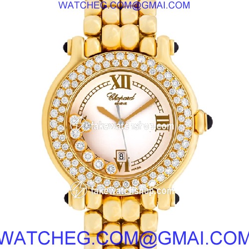 Chopard 27/6137-23 Happy Sport Quartz Female 18k yellow gold 2