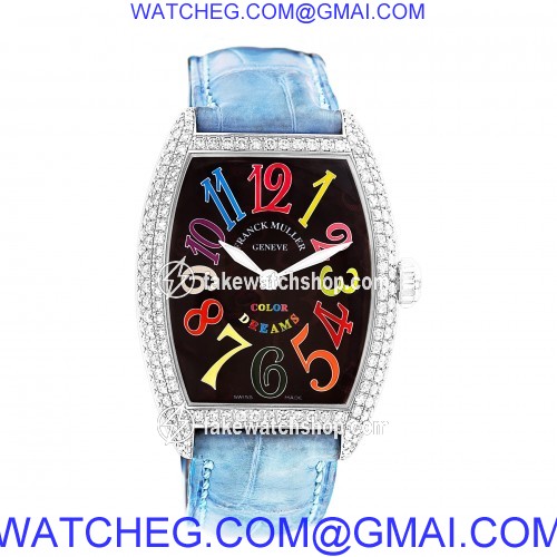 Franck Muller 7502 QZD Color Dreams Quartz Female 18k White Gold 2