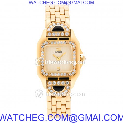 Cartier Art Deco Panthere Quartz Female 18k yellow gold 2