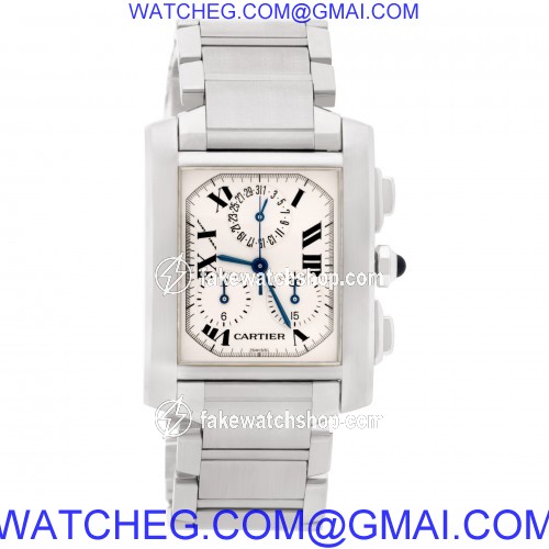 Cartier W51001Q3 Tank Francaise Quartz Male Stainless Steel 2