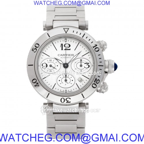 Cartier W31089M7 Pasha 42mm Automatic Male Stainless Steel 2